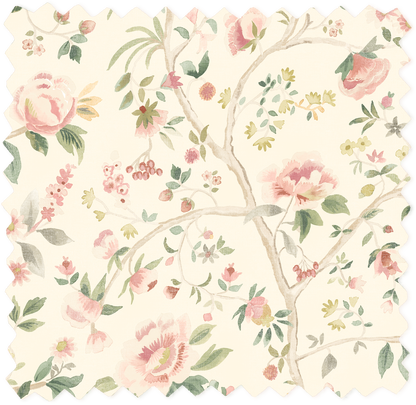 Peonia Cream Velvet Fabric