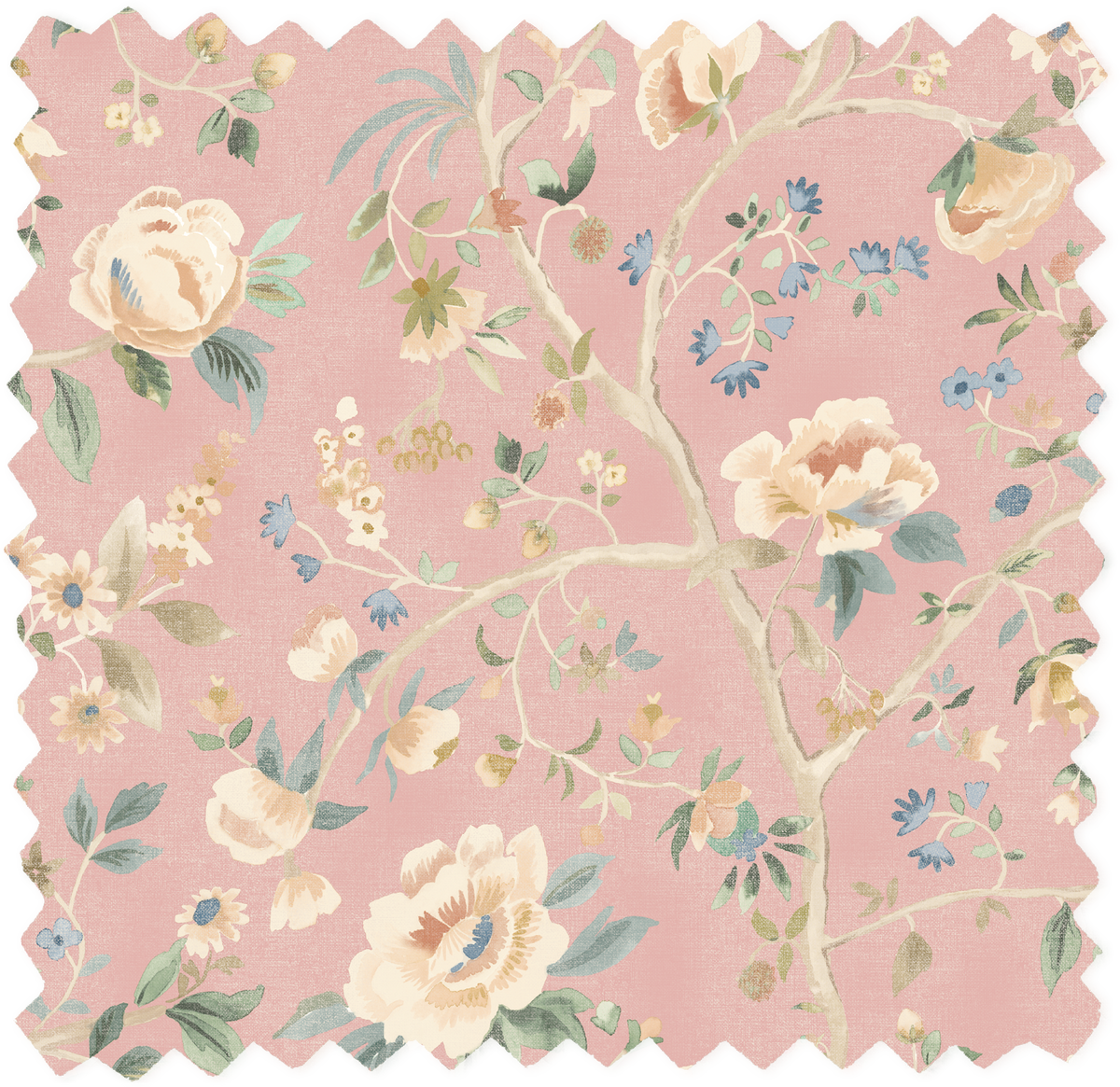 Peonia Rose Linen Fabric