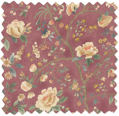 Peonia Ruby Linen Fabric