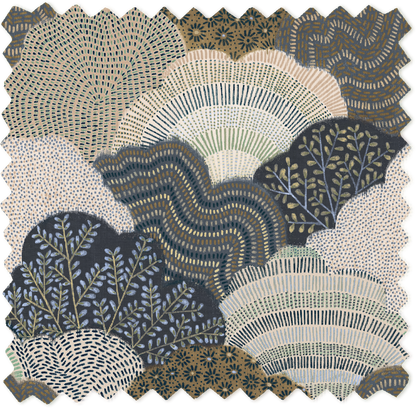 Fernshaw Night Sky Velvet Fabric