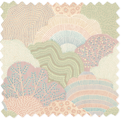 Fernshaw Pastel Velvet Fabric