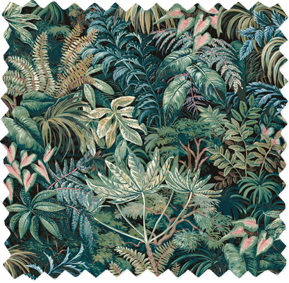 Palm House Peacock Linen Fabric
