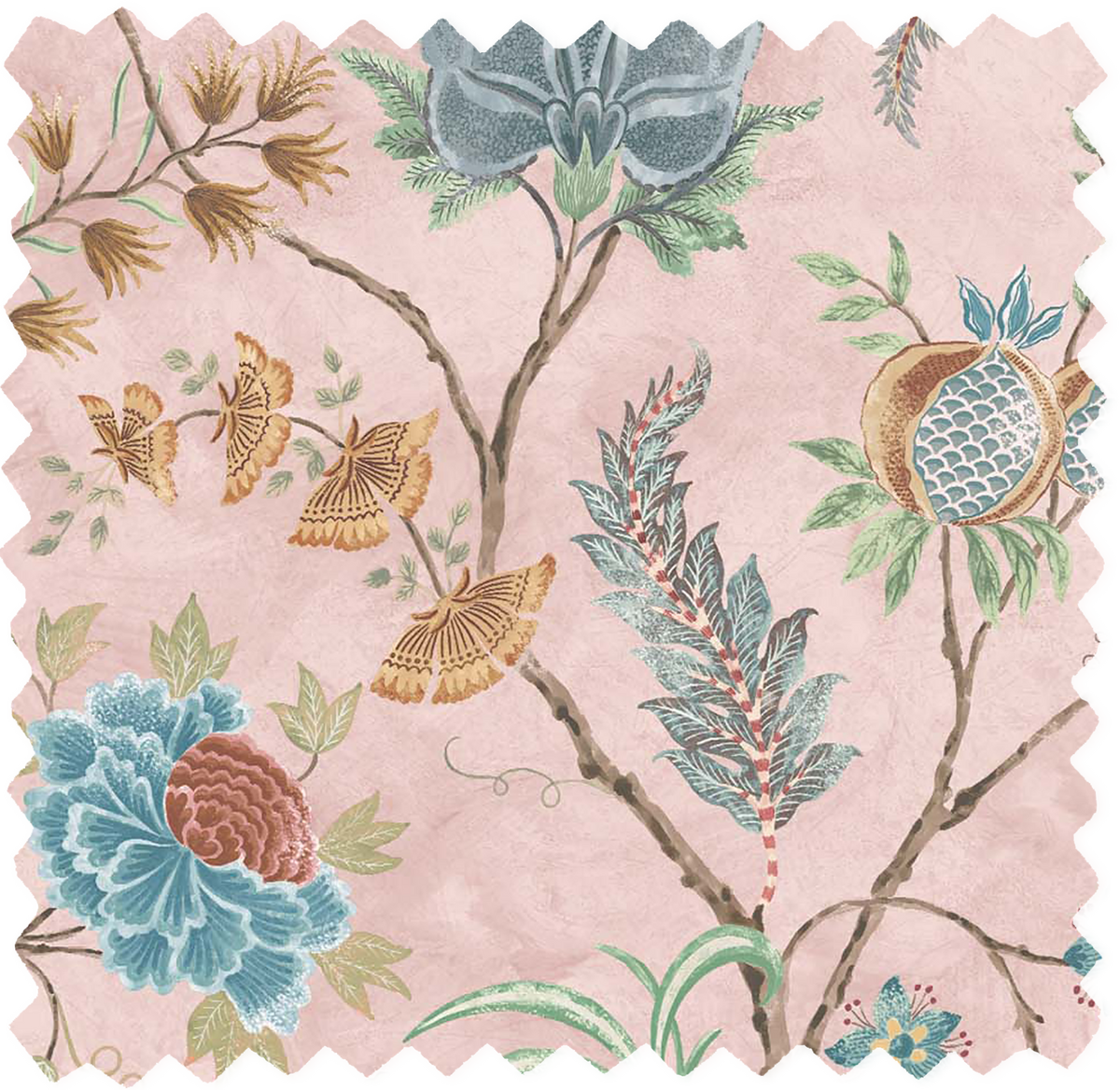 Pedana Pomegranate Linen Fabric