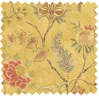 Pedana Saffron Yellow Linen Fabric