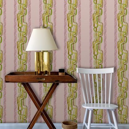 Whiskey Stripe Wallpaper by Ferrick Mason in That Touch of Pink