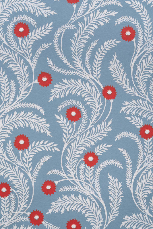 Wild Daisy Wallpaper by Studio Atkinson in Blue