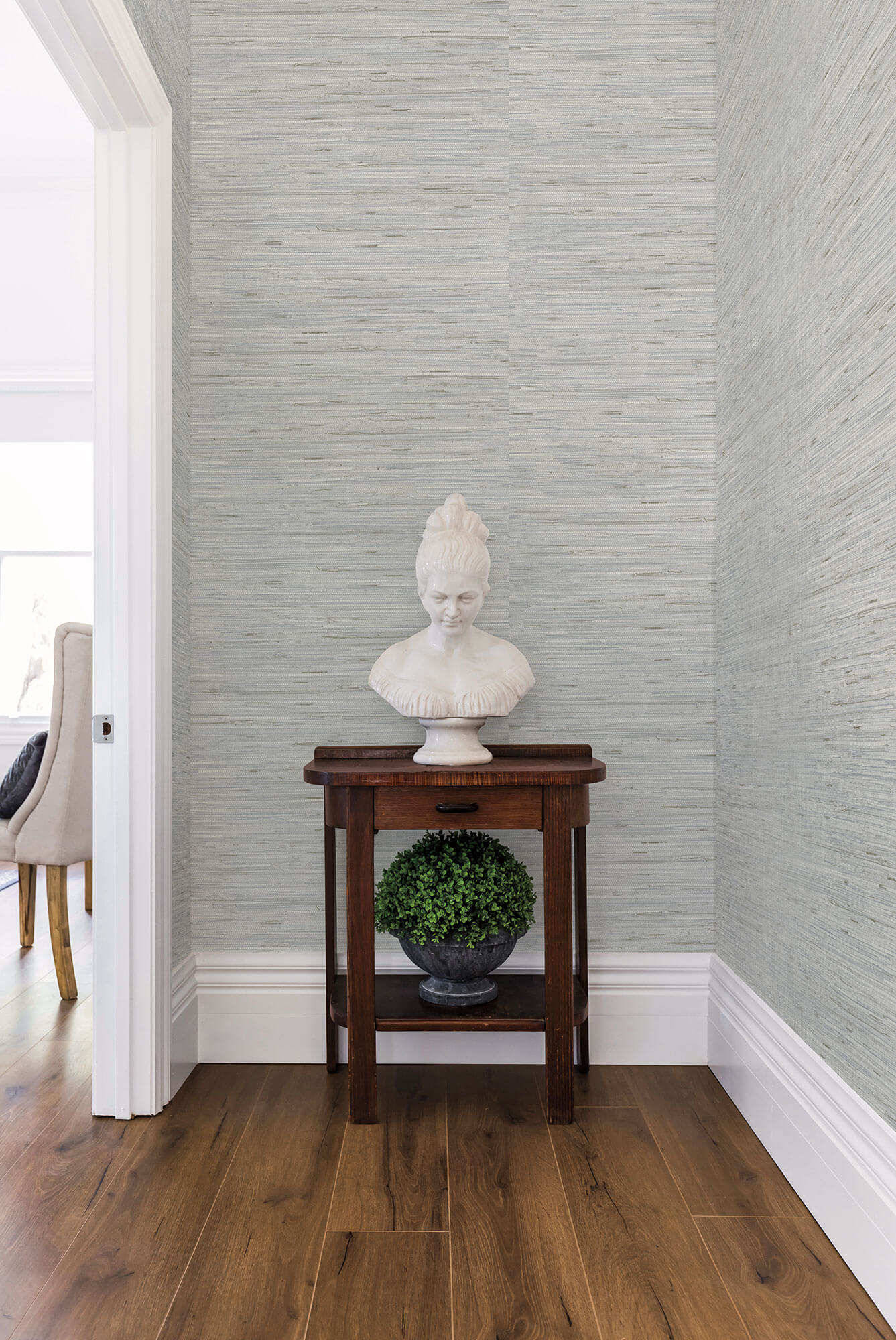 Lustrous Grasscloth Wallpaper