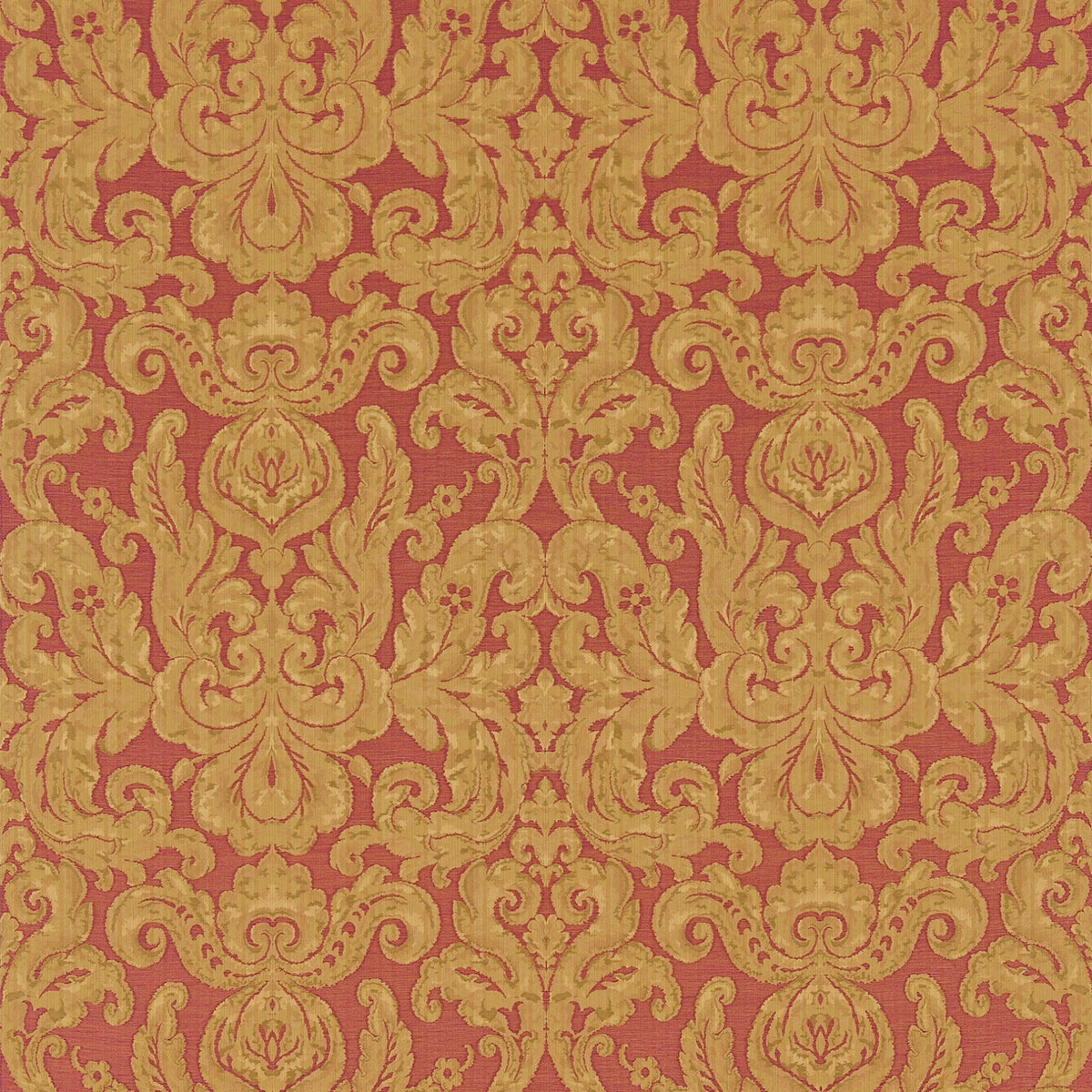 Brocatello Red fabric by Zoffany