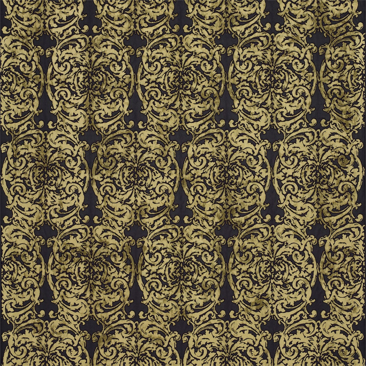 Tespi Carbon/Old Gold fabric by Zoffany