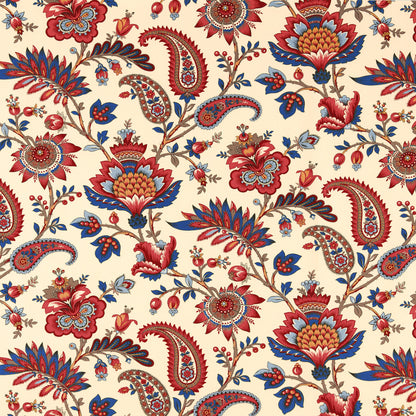 Zénaïde Fabric by Décors Barbares in Red & Blue