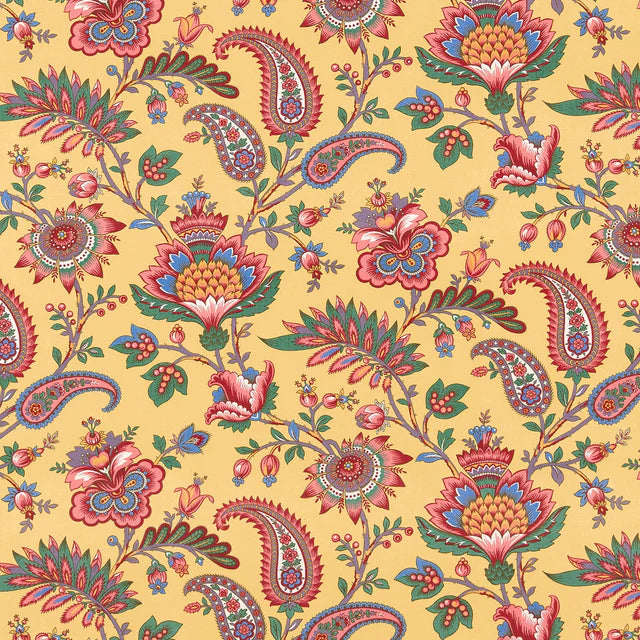 Zénaïde Fabric by Décors Barbares in Yellow