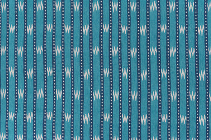 Zig Zag Grand Fabric by Titley & Marr in Indigo & Turquoise