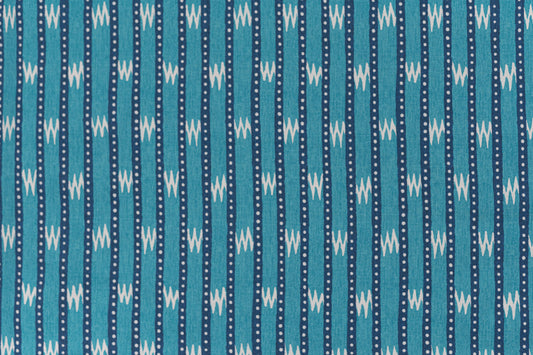 Zig Zag Grand Fabric by Titley & Marr in Indigo & Turquoise