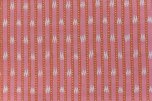 Zig Zag Grand Fabric by Titley & Marr in Paprika & Rose
