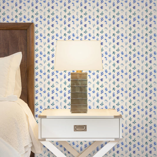 Zimmer Wallpaper by Ferrick Mason in Blue