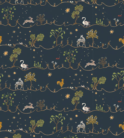 A Wave for Joan Wallpaper by Josephine Munsey Navy