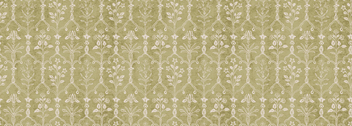 Agra Wallpaper by Botanica Trading in Pear