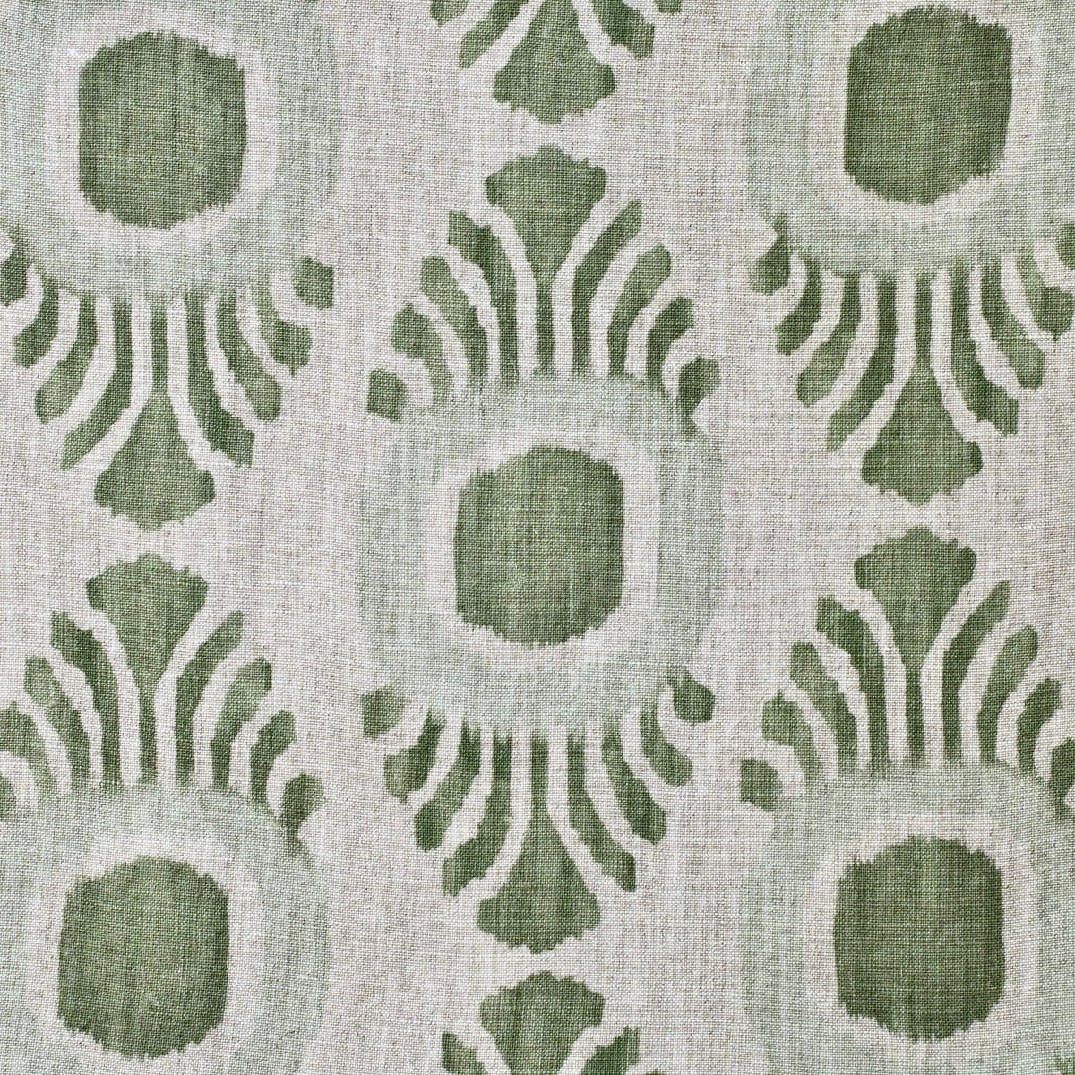 Ikat Mini Fabric by Botanica Trading in Apple & Aqua