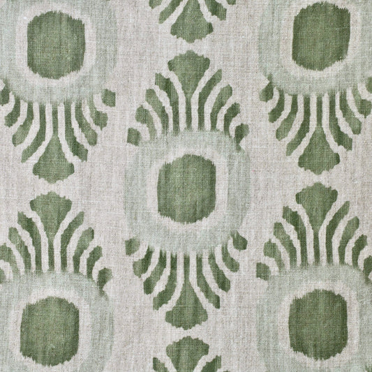 Ikat Mini Fabric by Botanica Trading in Apple & Aqua
