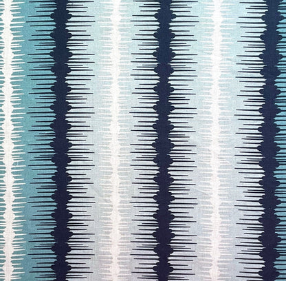 Ikat Broad Stripe Fabric by Botanica Trading in Marine
