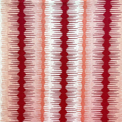 Ikat Broad Stripe Fabric by Botanica Trading in Coral