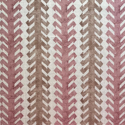 Ikat Hook Stripe Fabric by Botanica Trading in Shell & Sand