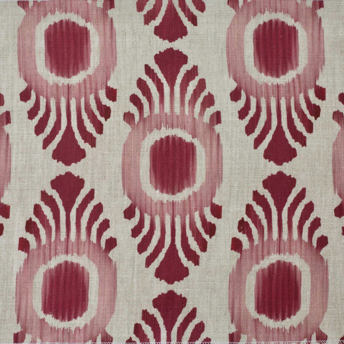 Ikat Mini Fabric by Botanica Trading in Pink & Red