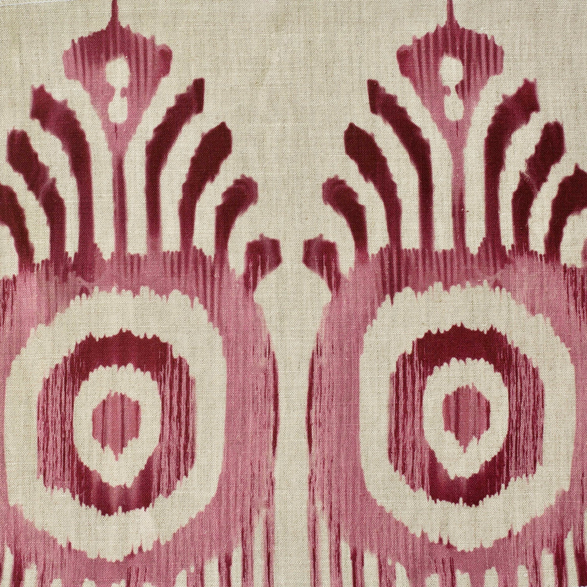 Serena Ikat Fabric by Botanica Trading in Berry