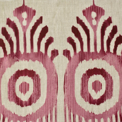 Serena Ikat Fabric by Botanica Trading in Berry
