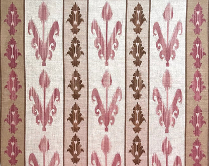 Ikat Tulip Stripe Fabric by Botanica Trading in Shell & Sand