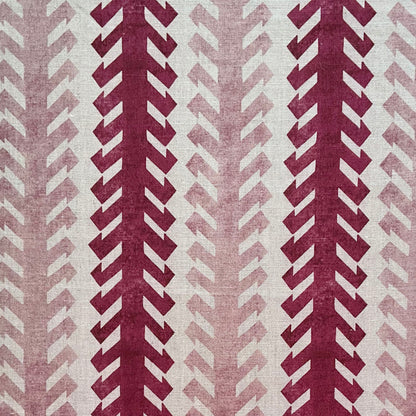 Ikat Hook Stripe Fabric by Botanica Trading in Mulberry