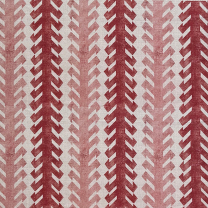 Ikat Hook Stripe Fabric by Botanica Trading in Tomato