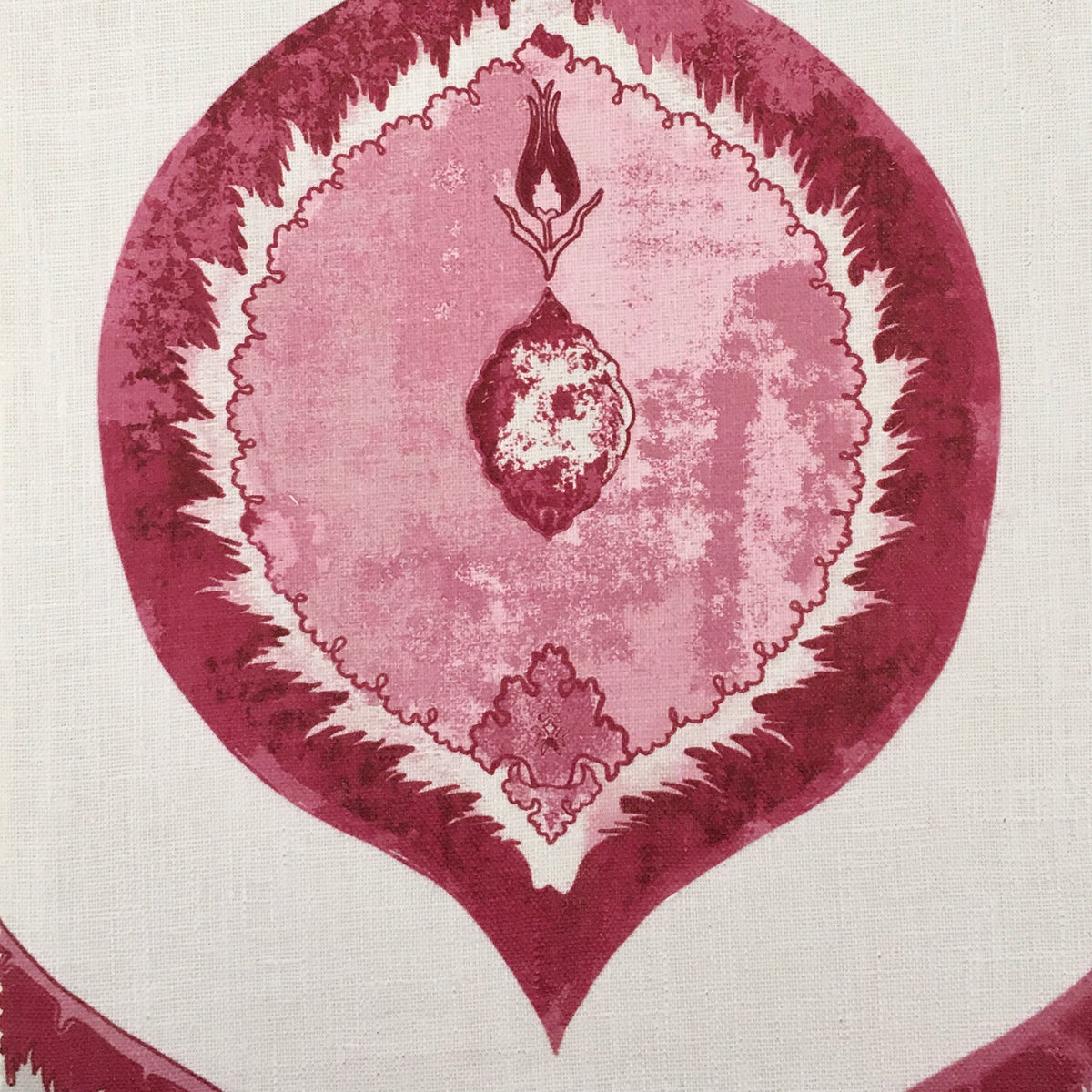 Ottoman Ogival Fabric by Botanica Trading in Ruby