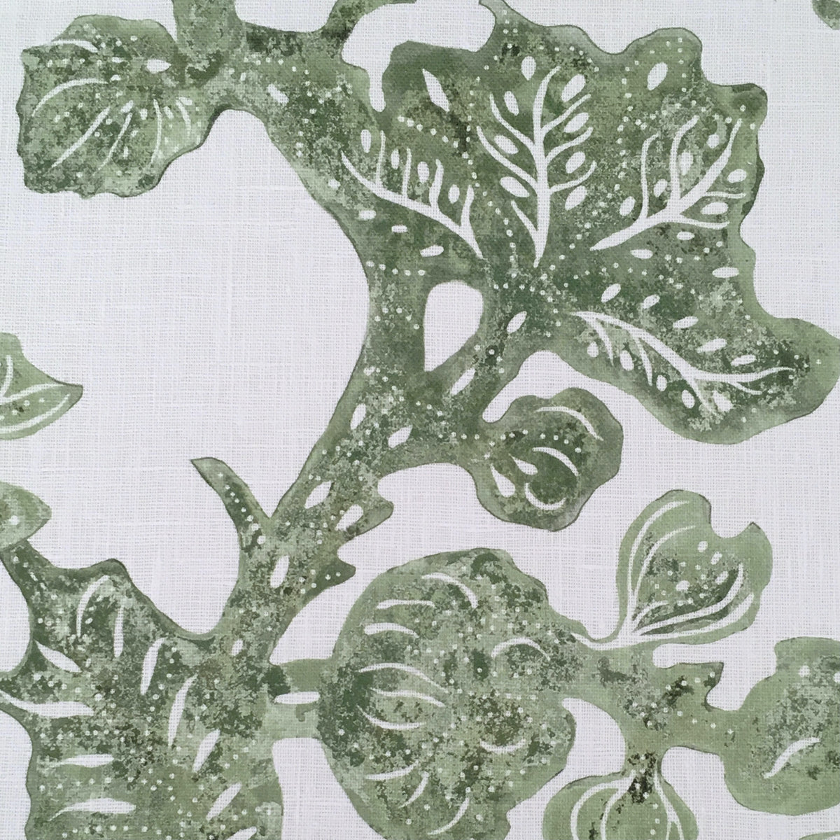 Fruiting Fig Fabric by Botanica Trading in Olive Green