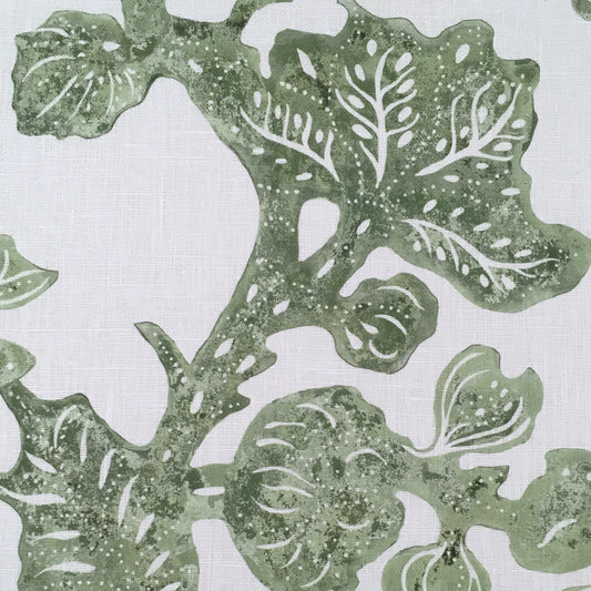 Fruiting Fig Fabric by Botanica Trading in Olive Green