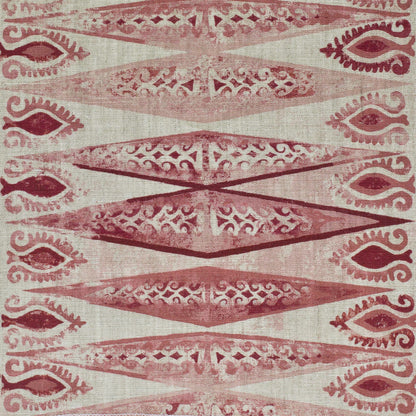 Zig Zag Mini Fabric by Botanica Trading in Strawberry