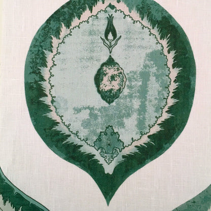 Ottoman Ogival Fabric by Botanica Trading in Emerald