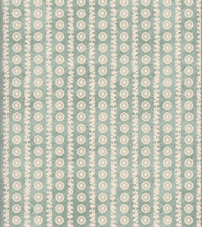 Fleuron Mini Stripe Wallpaper by Botanica Trading in Eau de Nil