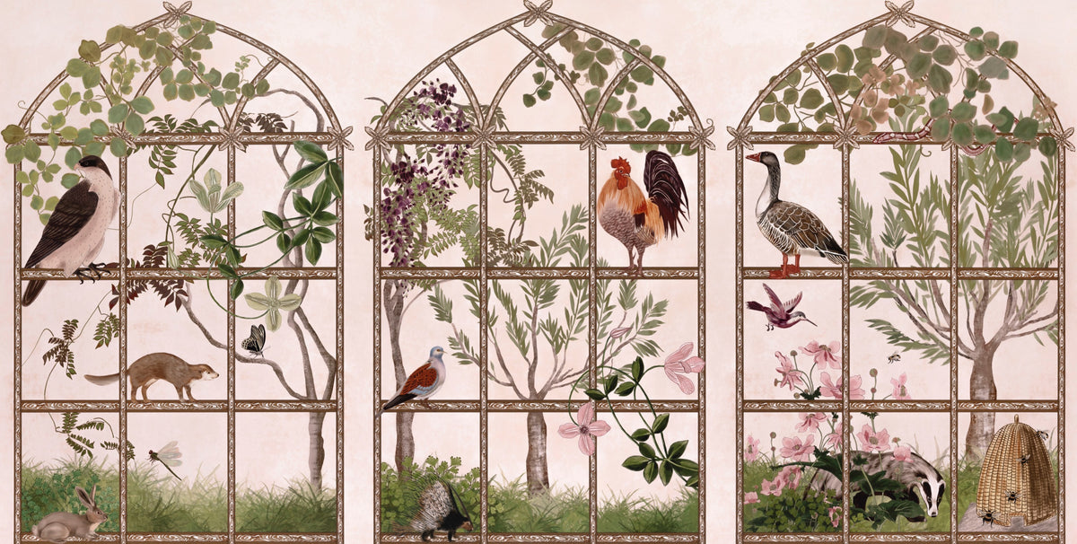 Aviary Panorama Wallpaper by Botanica Trading in Original