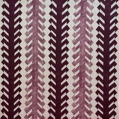 Ikat Hook Stripe Fabric by Botanica Trading in Grape