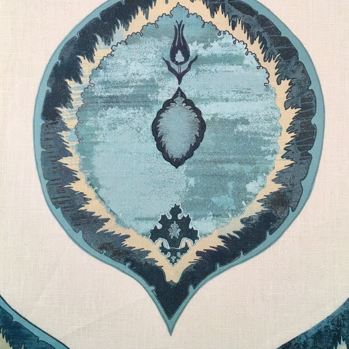 Ottoman Ogival Fabric by Botanica Trading in Sapphire