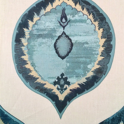 Ottoman Ogival Fabric by Botanica Trading in Sapphire
