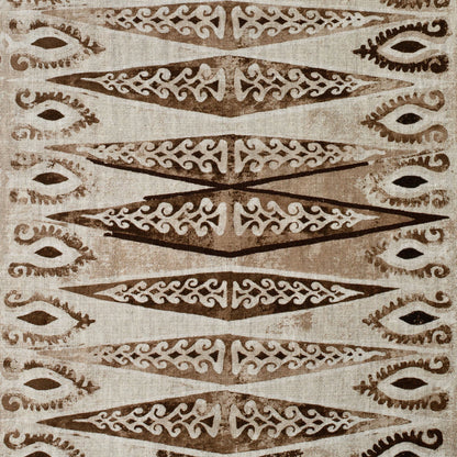 Zig Zag Mini Fabric by Botanica Trading in Coffee
