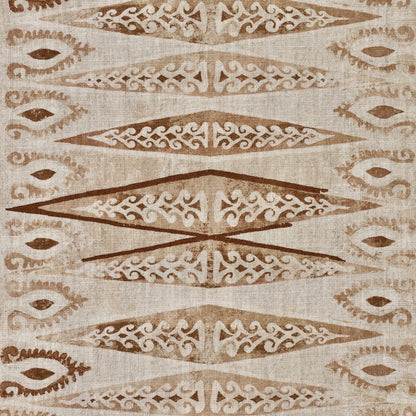 Zig Zag Mini Fabric by Botanica Trading in Chestnut