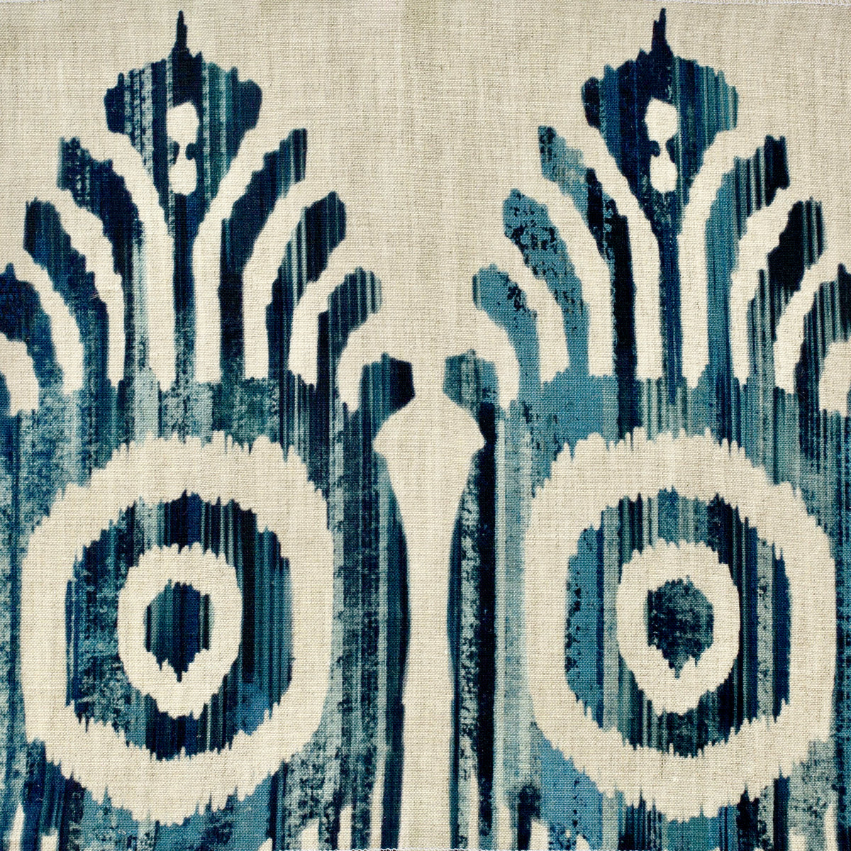 Serena Ikat Fabric by Botanica Trading in Indigo