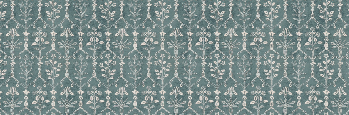 Agra Wallpaper by Botanica Trading in Slate