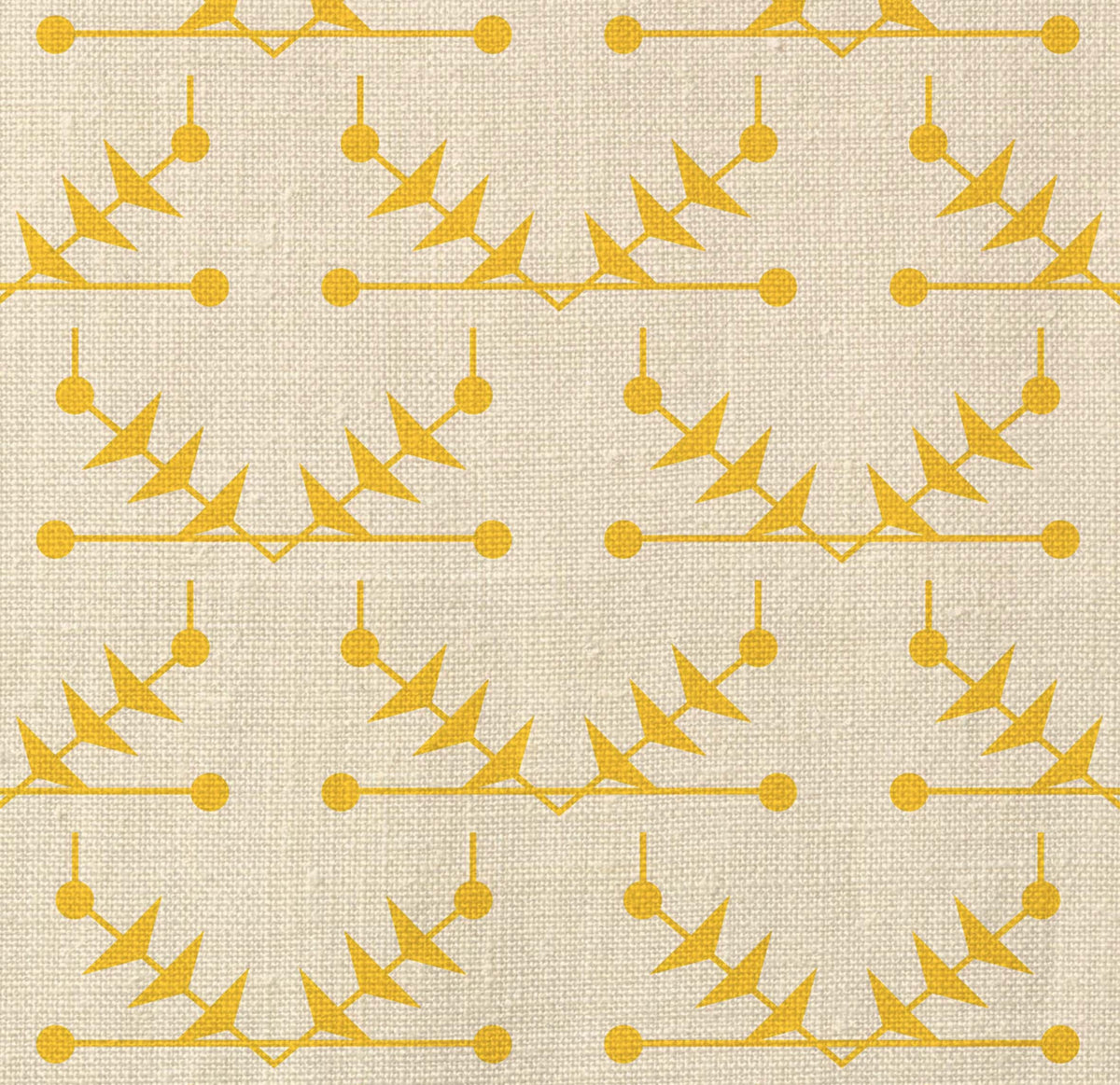Atomic Trellis Fabric by Ottoline in Yellow
