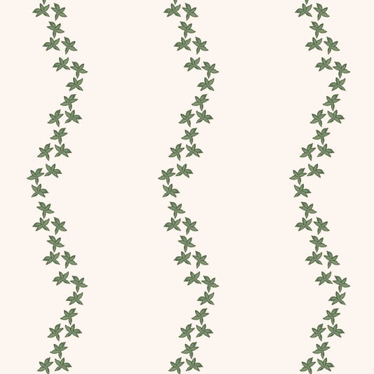 Guirlande Wallpaper by Ottoline in Green