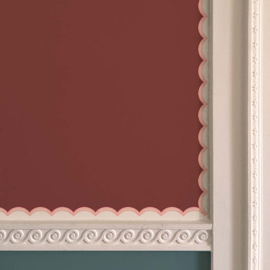 Scalloped Border Wallpaper by Ottoline in Pink