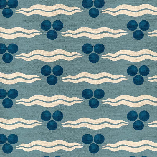Chintamani Fabric by Ottoline in Antique Blue